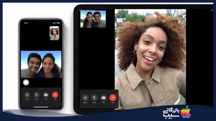 نمایی از تماس ویدیویی با اپلیکیشن فیس تایم