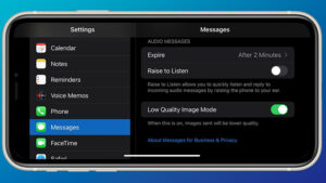 ارسال عکس با کیفیت پایین در iMessage