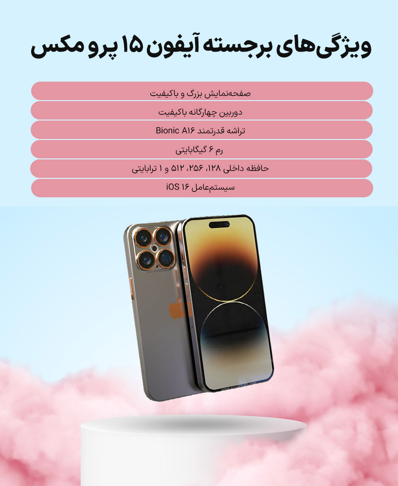 ویژگی های مهم آیفون 15 پرو مکس