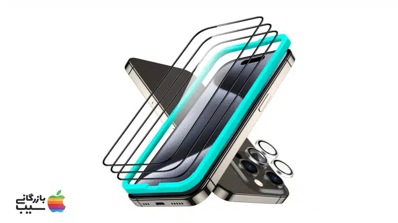 تصویر صفحه‌نمایش آیفون 15 پرو مکس با پوشش Ceramic Shield