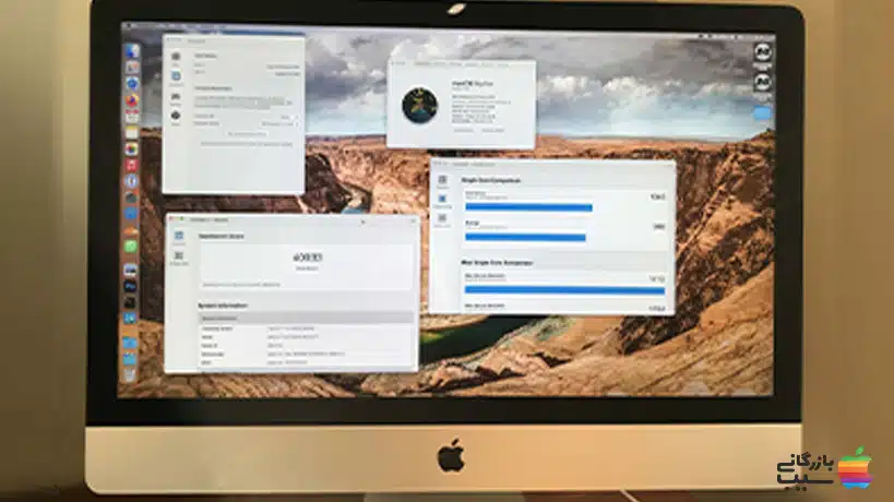 یک تصویر از آی مک، یک کامپیوتر شخصی All-in-One که می‌تواند برای کارهای مختلفی مانند مرور وب، کار با اسناد و ویرایش عکس استفاده شود.