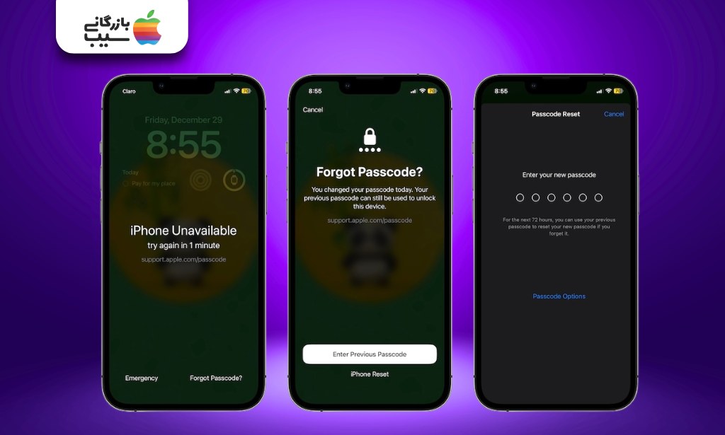 آموزش تصویری بازیابی آیفون از صفحه Forgot Passcode در شش مرحله