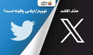 تصویری از آیکون توییتر/ ایکس با متن حذف اکانت توییتر/ایکس چگونه است