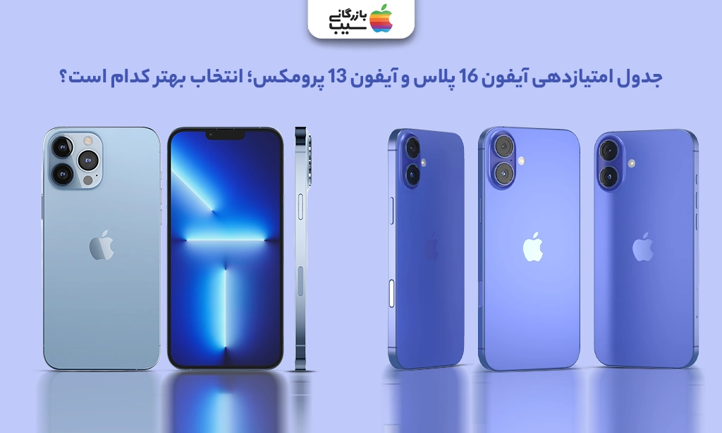 تصویری برای جدول مقایسه امتیازدهی آیفون 16 پلاس و آیفون 13 پرومکس