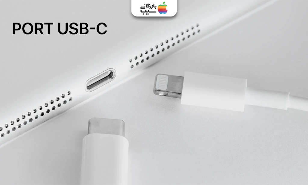 تصویر نقد و بررسی پورت USB-C آیفون 16 پلاس در حال اتصال به لپتاپ