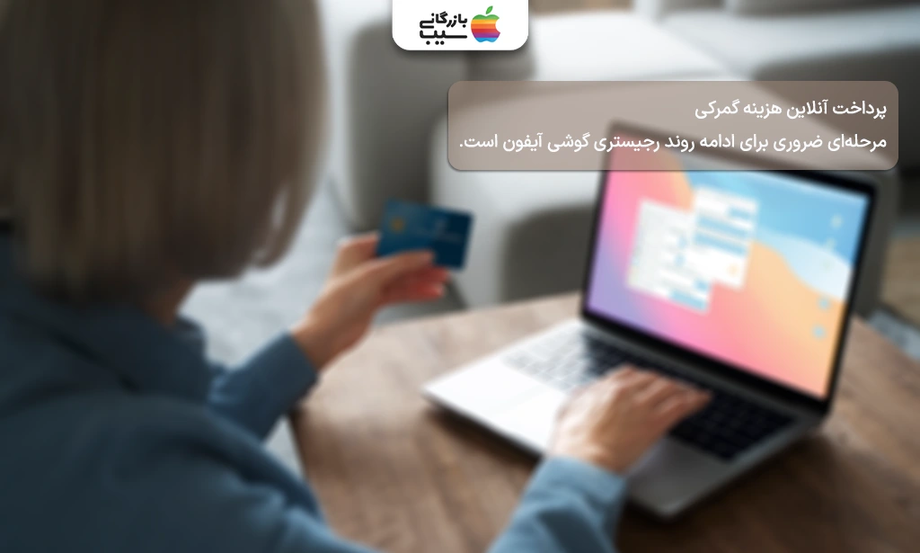 تصویر صفحه درگاه پرداخت اینترنتی با مبلغ گمرکی مشخص.