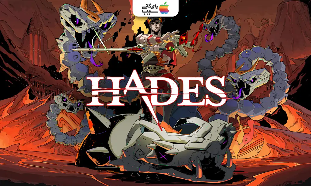 تصویری از Hades که Zagreus با شمشیر در حال مبارزه با دشمنان در یک محیط اساطیری با ستونهای یونانی و نورهای نئونی است برای معرفی بهترین بازی های نینتندو سوییچ
