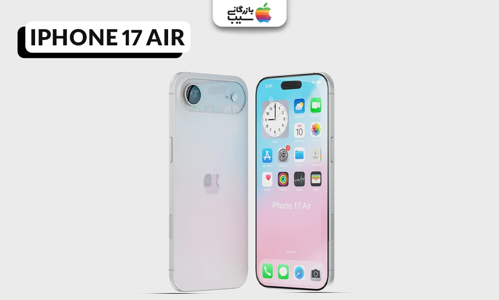 عکس از پورت USB-C، لوگوی Wi-Fi 6E و آنتن 5G آیفون ۱۷ ایر.