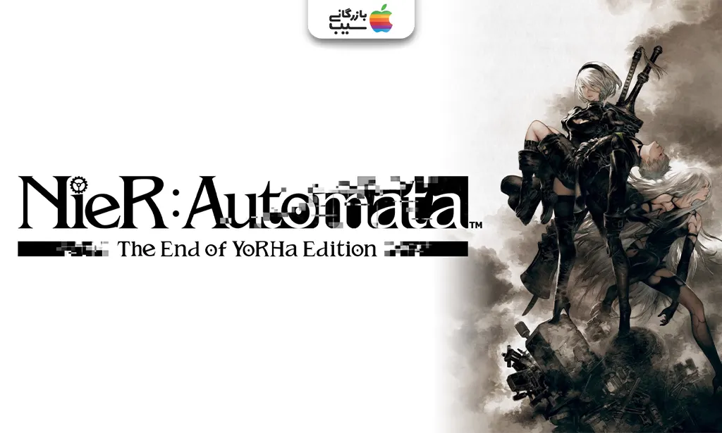 تصویری از NieR: Automata که 2B با شمشیر در حال مبارزه با ماشینهای غولپیکر در یک شهر ویرانشده با آسمان خاکستری است برای معرفی بهترین بازی های نینتندو سوییچ