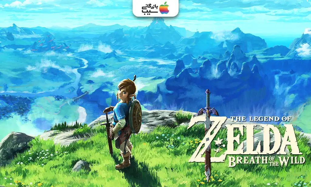 تصویری از Breath of the Wild که Link در حال کاوش در یک دشت سرسبز با قلعه Hyrule در دوردست است برای معرفی بهترین بازی های نینتندو سوییچ