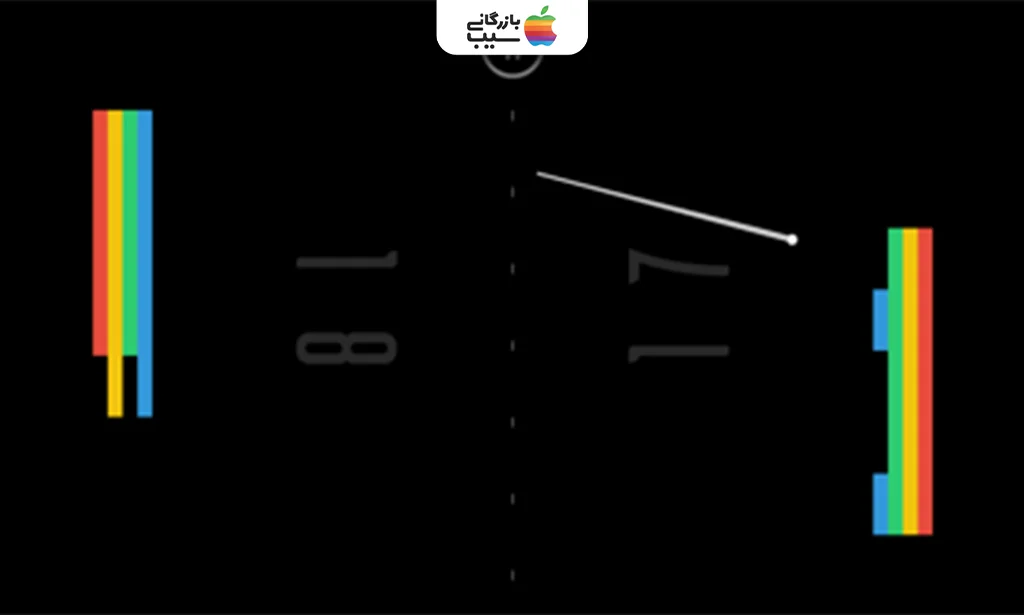 تصویری از محیط آرکیدی بازی anti pong
