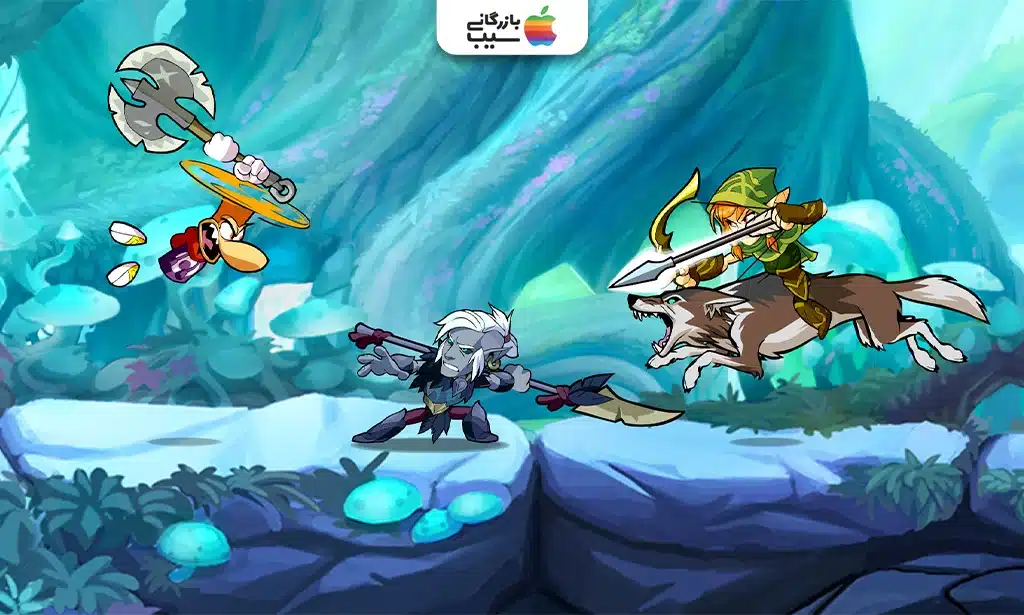 تصویری از مبارزه سه قهرمان در یازی Brawlhalla