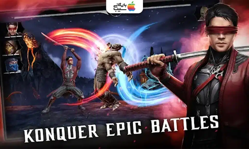 تصویری از صحنه نبرد دو شخصیت بازی Mortal Kombat: A Fighting Game