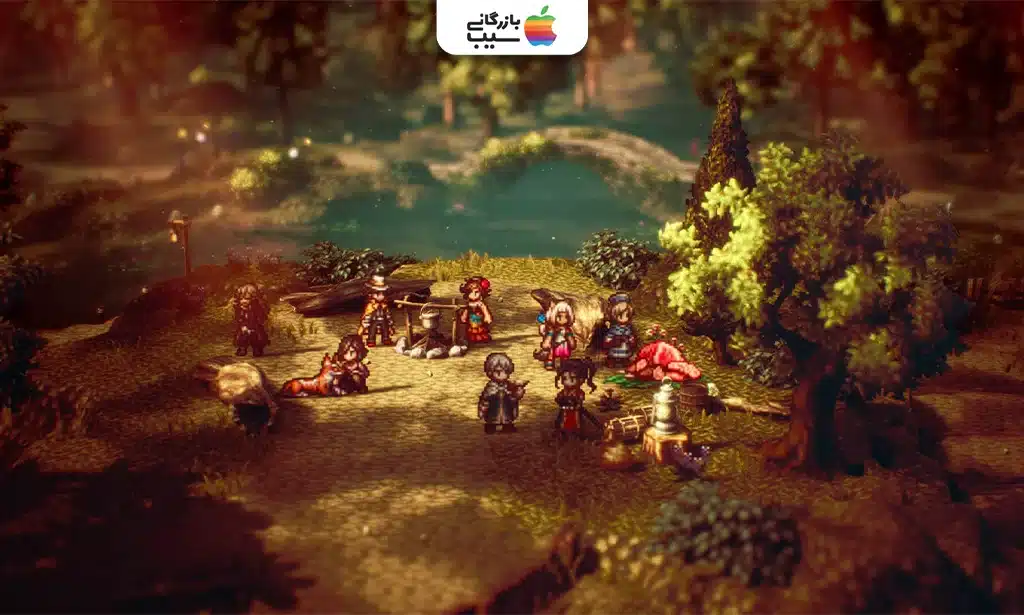 تصویری از هشت کارکتر بازی OCTOPATH TRAVELER: CotC در جنگل فانتزی بازی