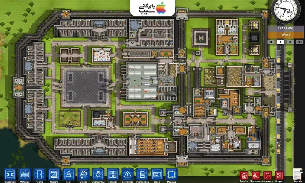 تصویری از شبیه سازی زندان در بازی Prison Architect: Mobile