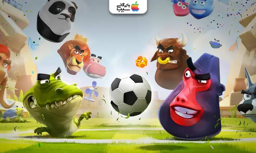 تصویری از زمین فوتبال و حیوانات یازی Rumble Stars Football