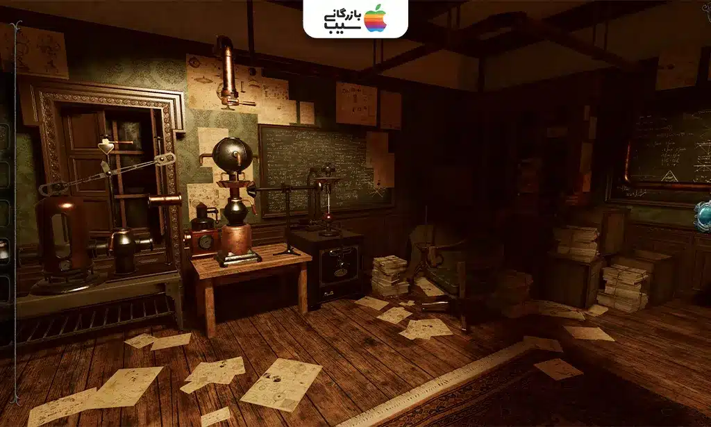 تصویری از The Room: Old Sins که یک عمارت عروسکی پرجزئیات با اشیاء مکانیکی و پازلهای مخفی