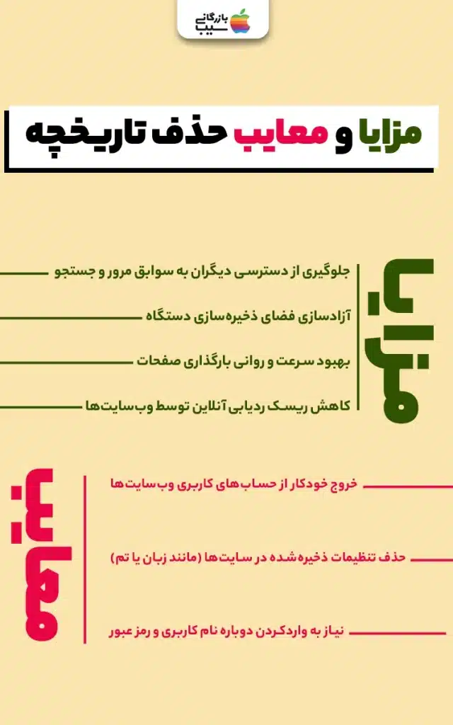 تصویری از نمای کلی آیفون با مرورگر Safari باز که نمایانگر کنترل کامل روی تاریخچه جستجو و امنیت داده‌ها است.