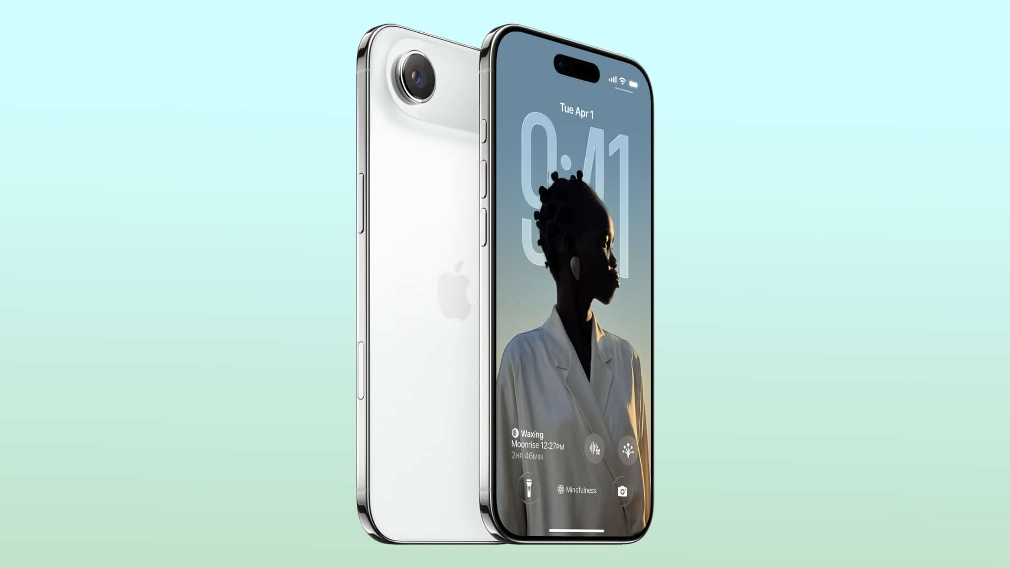 تصویری از طراحی صفحه نمایش و بخش پشت گوشی آیفون ایر