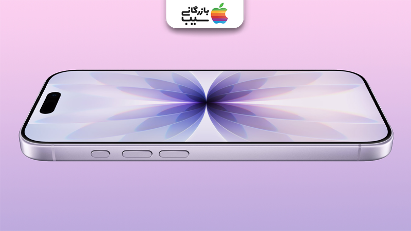 تصویری از صفحه نمایش یک آیفون 17 نرمال صورتی