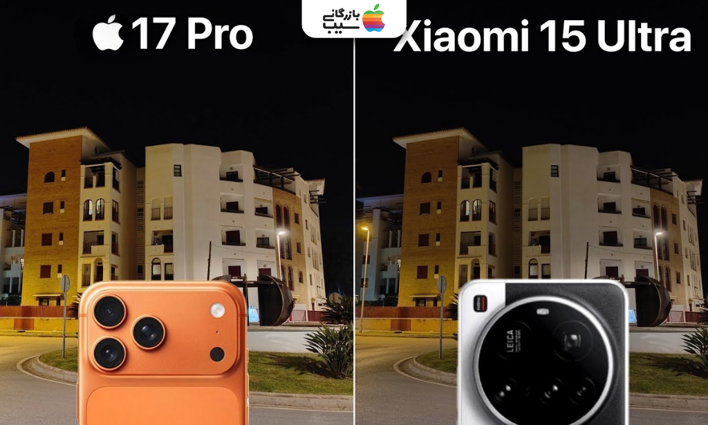 تصویر لنزهای دوربین دو گوشی پرچمدار با نمایش مشخصات فنی و قابلیتهای تصویربرداری.