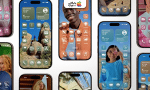 نمایش قابلیت شخصی‌سازی پس‌زمینه هوم اسکرین آیفون در نسخه جدید iOS.