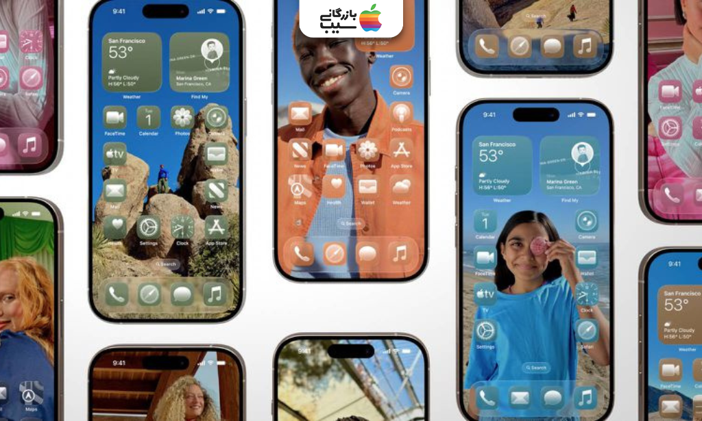نمایش قابلیت شخصی‌سازی پس‌زمینه هوم اسکرین آیفون در نسخه جدید iOS.