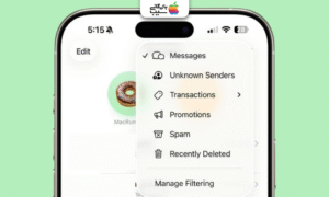 تصویر اصلی از صفحه تنظیمات فیلتر کردن پیام‌ها از فرستنده‌های ناشناس در آیفون