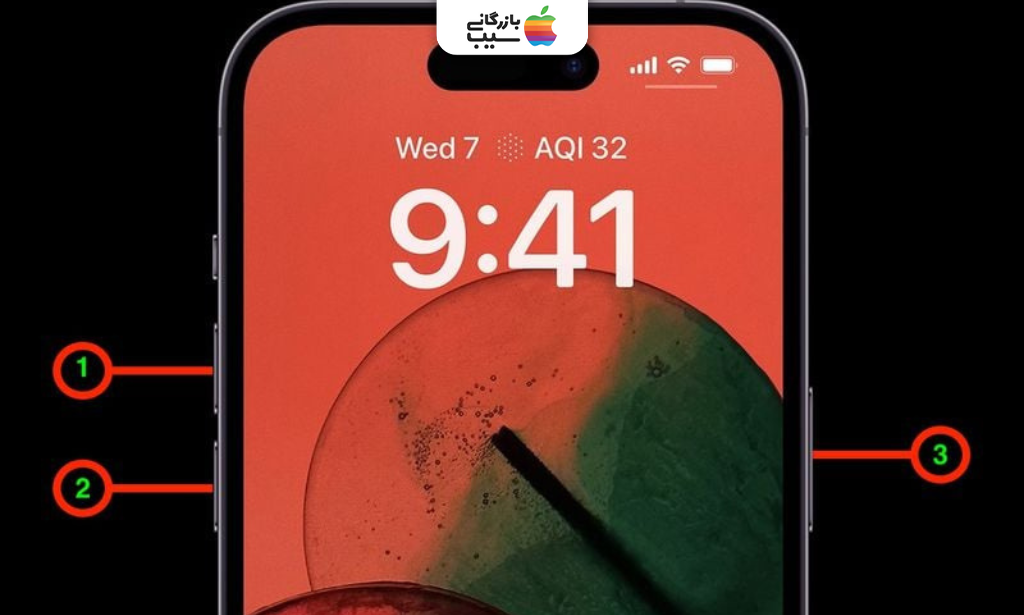 تصویری از نحوه ری استارت آیفون ایر