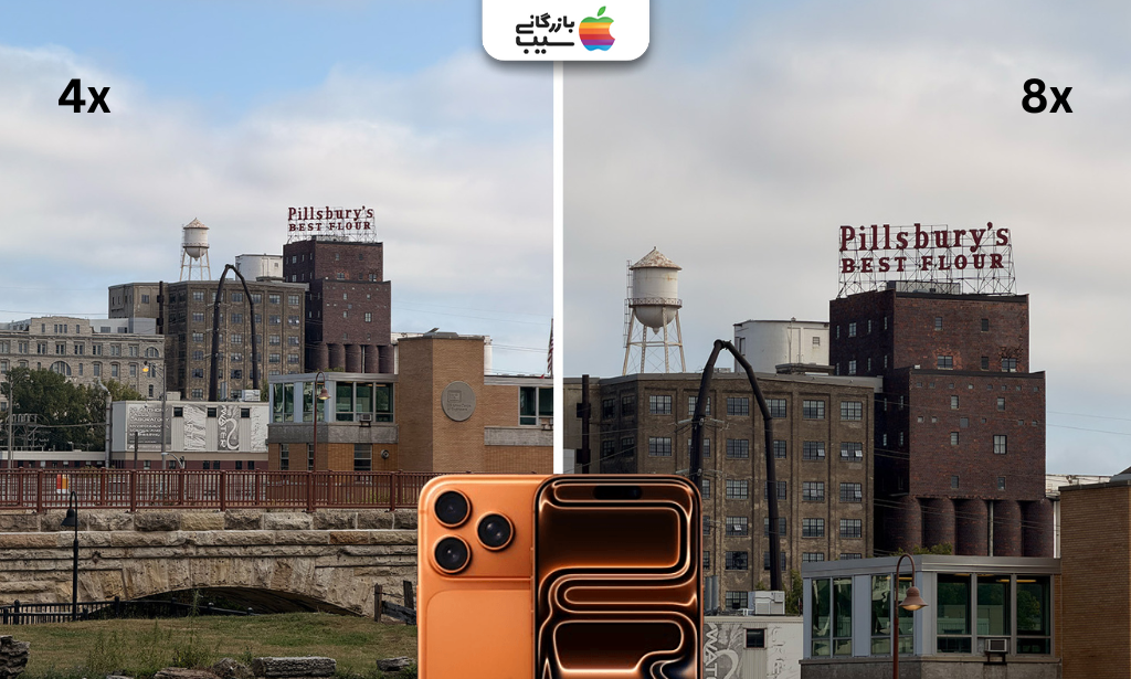 تصویری برای قابلیت‌های عملکرد زوم اپتیکال ۴x ۸x ۲x آیفون ۱۷ پرو
