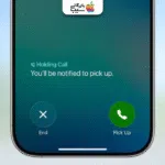 تصویری برای توضیح قابلیت Hold Assist آیفون