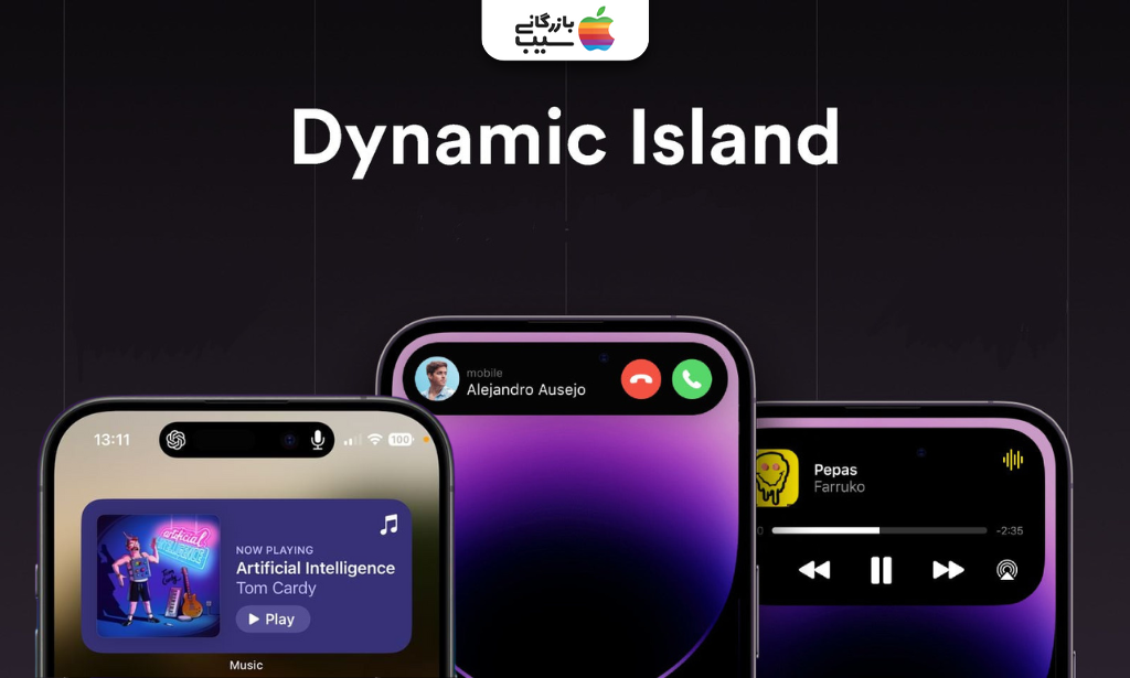 تصویری برای نمایش ادامه مکالمه در پس‌زمینه با Dynamic Island در دسترسی سریع ChatGPT با دکمه اکشن آیفون