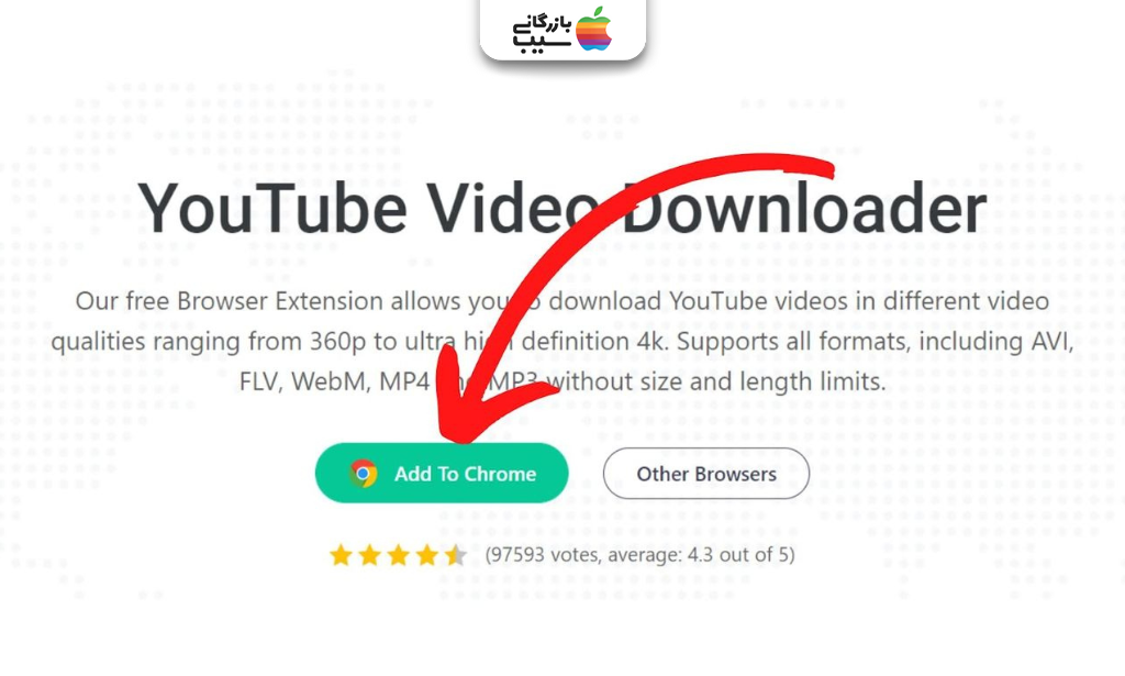 تصویری از دانلود از یوتیوب با افزونه مرورگر
