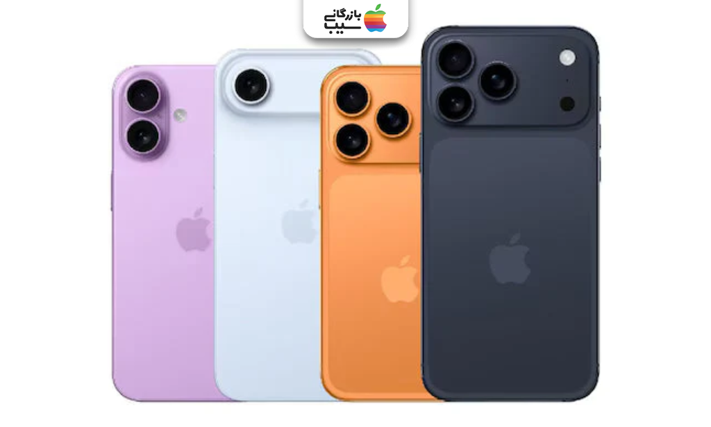 تصویری از سری آیفون ۱۷ در کنار هم در تمام مدل های نرمال، پرو و پرو مکس