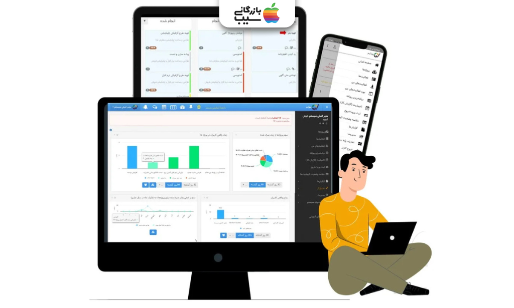 تصویری از بهتایم به عنوان یکی از بهترین ابزارهای مدیریت پروژه آنلاین
