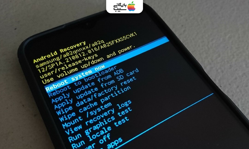 تصویری از پاک کردن حافظه پنهان سامسونگ از طریق ریکاوری مود (Wipe Cache Partition) 