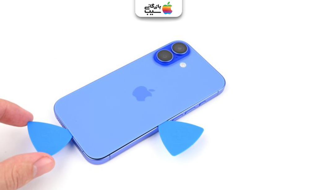 تصویری از تعمیر یا تعویض موتور ویبره آیفون ۱۶