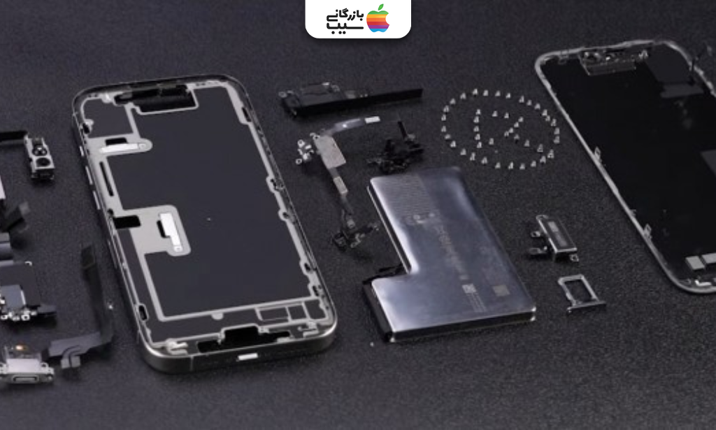 تصویر تعمیر میکروفون آیفون ۱۶ پرو