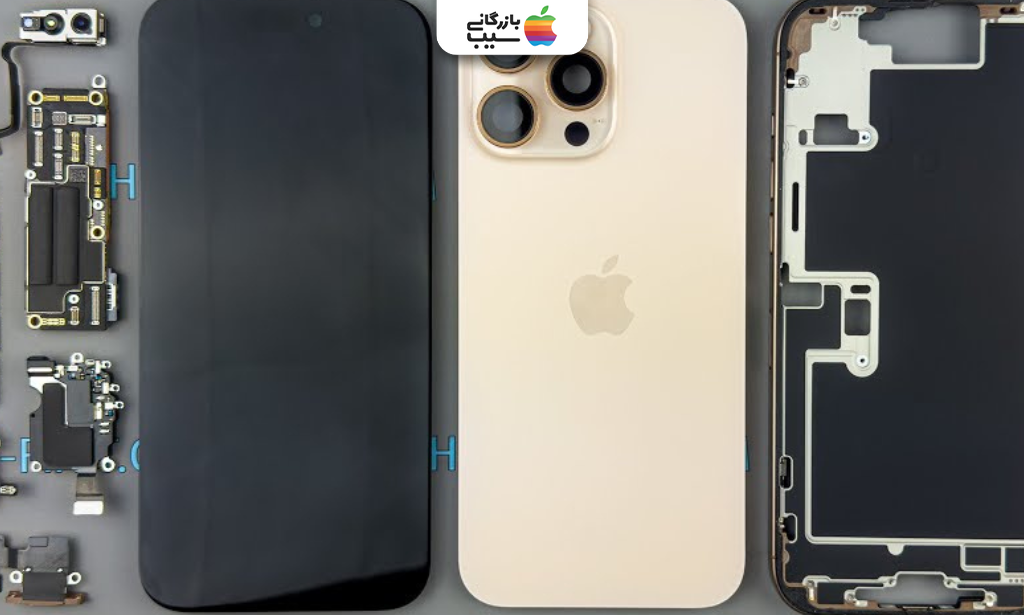 تصویری از راهنمای تشخیص خرابی قطعات آیفون ۱۶ پرو 