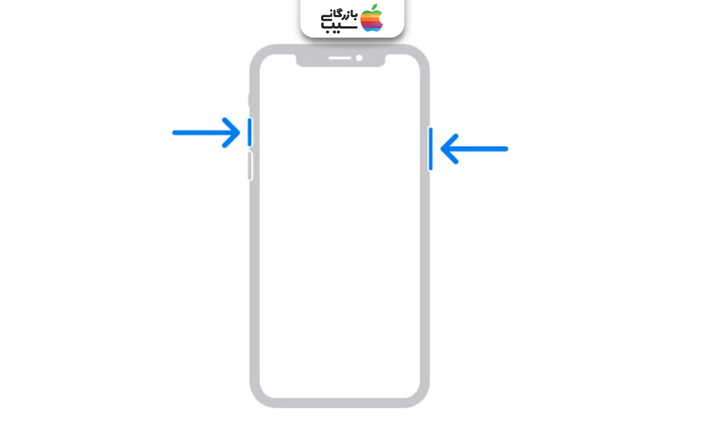 تصویری از آموزش اسکرین شات در آیفون با دکمهها