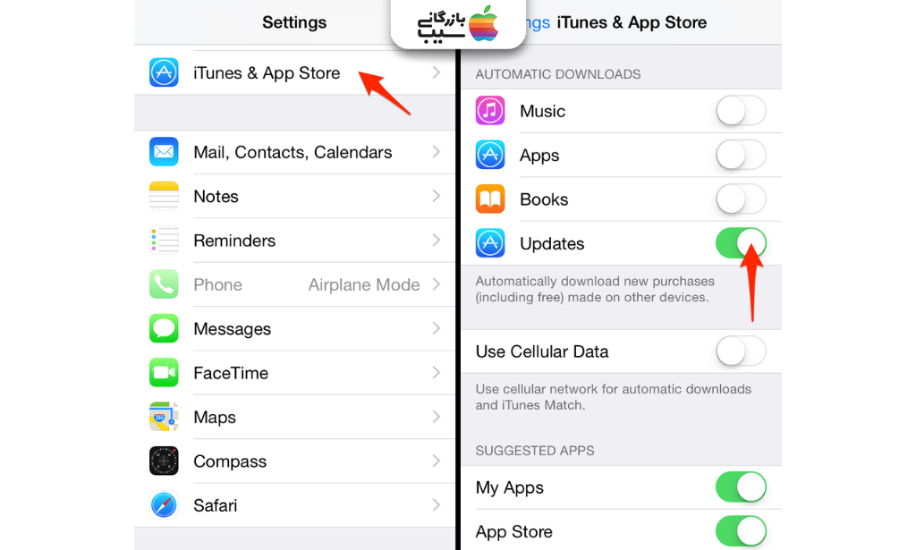 تصویری از کنترل اپلیکیشن‌ها برای کمتر کردن مصرف باتری آیفون