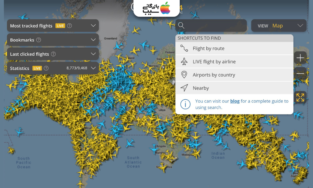 تصویری از لوگو اپلیکیشن Flightradar24