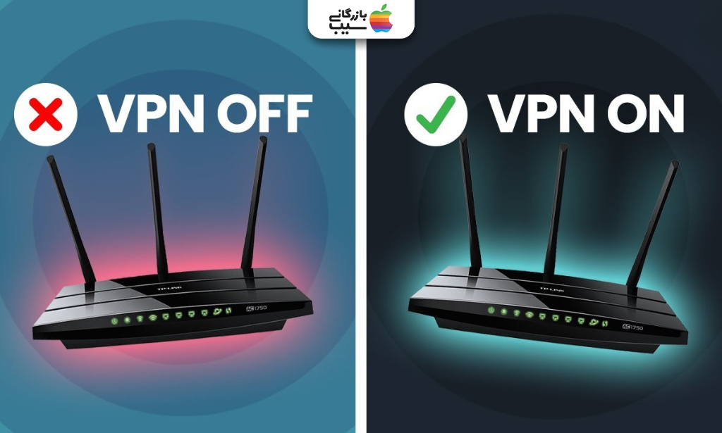 مقایسه دو روتر در حالت روشن و خاموش بودن قابلیت VPN شبکه خانگی