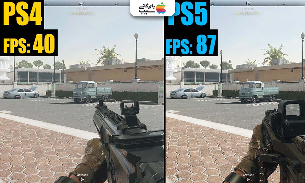 تصویری از اجرای بازی و FPS بازی در پلی استیشن 5 و پلی استیشن 4 در کنار هم