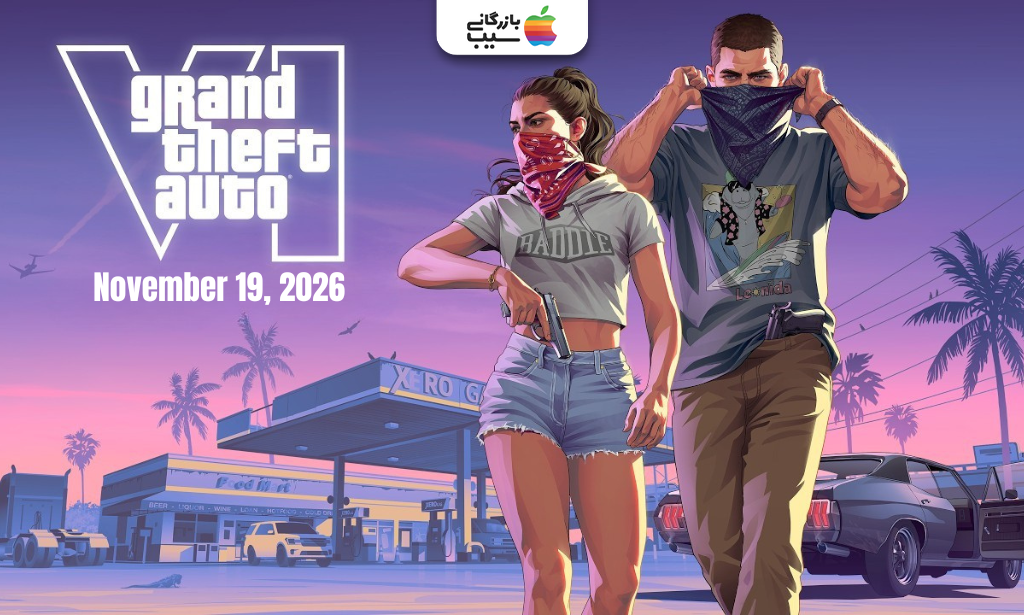 پوستر بازی GTA 6 با نمایش شخصیت‌های اصلی و تاریخ عرضه نسخه جدید Grand Theft Auto